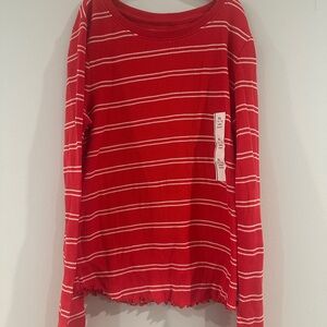Cat & Jack Vibrant Red Striped Top